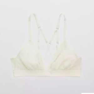 Aerie Velvet Animal Lace Triangle Bralette